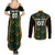 Jamaica Reggae Boyz Custom Couples Matching Summer Maxi Dress and Long Sleeve Button Shirt Ethnic Motifs LT7 - Wonder Print Shop
