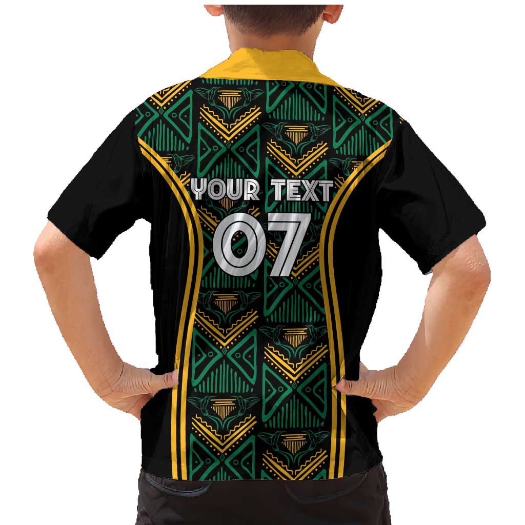 Jamaica Reggae Boyz Custom Family Matching Mermaid Dress and Hawaiian Shirt Ethnic Motifs LT7 - Wonder Print Shop