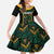 Jamaica Reggae Boyz Custom Family Matching Off The Shoulder Long Sleeve Dress and Hawaiian Shirt Ethnic Motifs - Wonder Print Shop