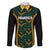Jamaica Reggae Boyz Custom Family Matching Off The Shoulder Long Sleeve Dress and Hawaiian Shirt Ethnic Motifs - Wonder Print Shop