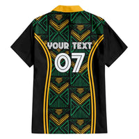 Jamaica Reggae Boyz Custom Family Matching Off Shoulder Maxi Dress and Hawaiian Shirt Ethnic Motifs LT7 - Wonder Print Shop