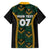 Jamaica Reggae Boyz Custom Family Matching Short Sleeve Bodycon Dress and Hawaiian Shirt Ethnic Motifs - Wonder Print Shop