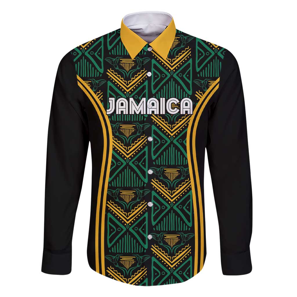 Jamaica Reggae Boyz Custom Family Matching Short Sleeve Bodycon Dress and Hawaiian Shirt Ethnic Motifs - Wonder Print Shop
