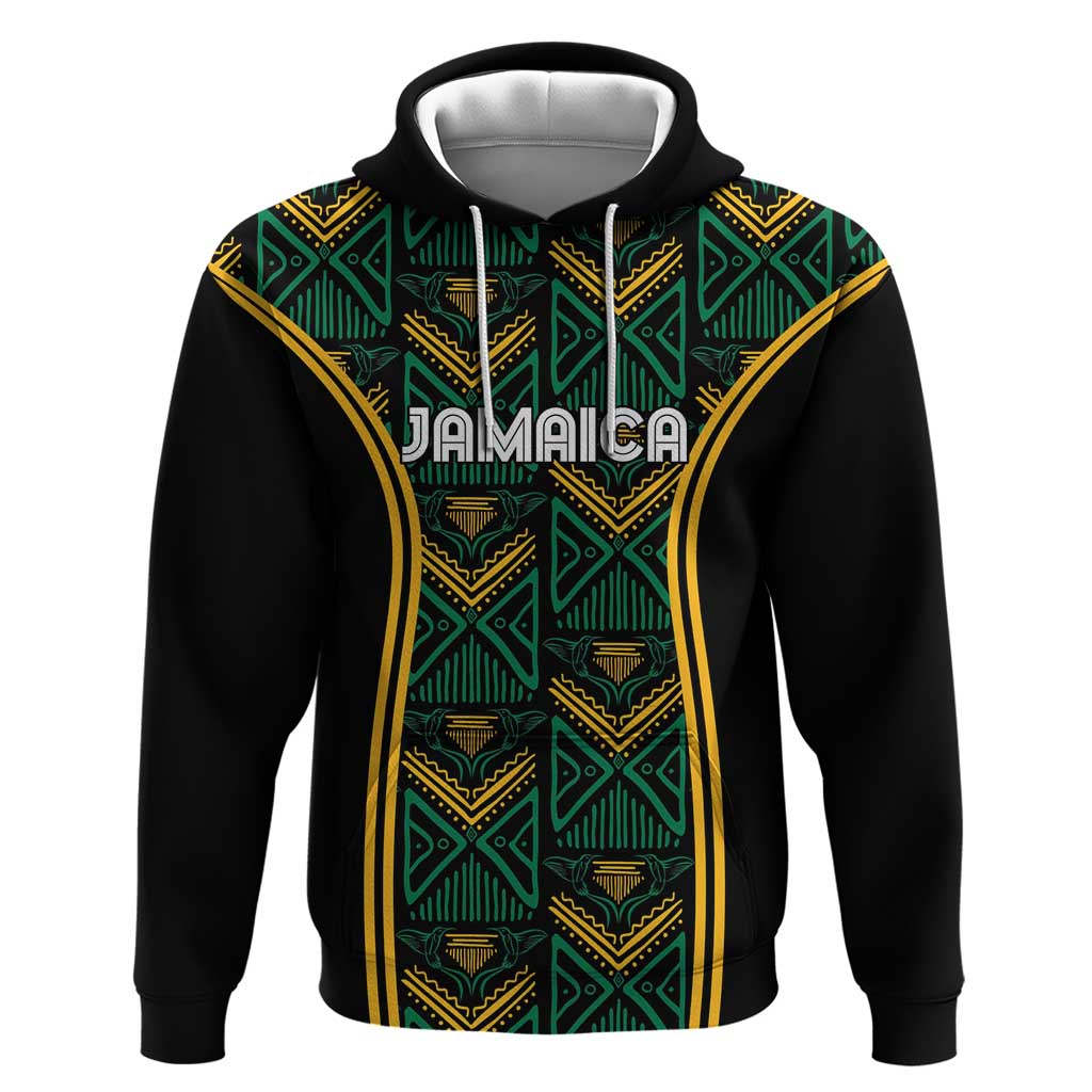 Jamaica Reggae Boyz Custom Hoodie Ethnic Motifs - Wonder Print Shop