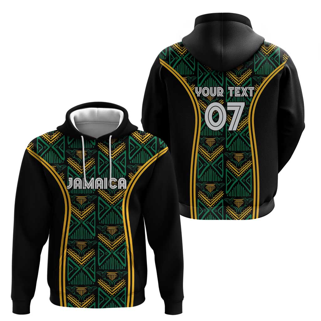 Jamaica Reggae Boyz Custom Hoodie Ethnic Motifs - Wonder Print Shop