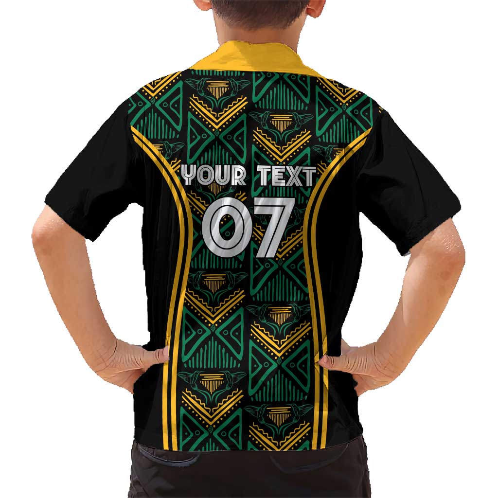 Jamaica Reggae Boyz Custom Kid Hawaiian Shirt Ethnic Motifs - Wonder Print Shop
