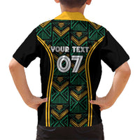 Jamaica Reggae Boyz Custom Kid Hawaiian Shirt Ethnic Motifs - Wonder Print Shop