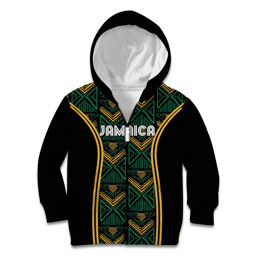 Jamaica Reggae Boyz Custom Kid Hoodie Ethnic Motifs - Wonder Print Shop