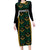 Jamaica Reggae Boyz Custom Long Sleeve Bodycon Dress Ethnic Motifs - Wonder Print Shop
