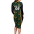 Jamaica Reggae Boyz Custom Long Sleeve Bodycon Dress Ethnic Motifs - Wonder Print Shop