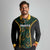 Jamaica Reggae Boyz Custom Long Sleeve Polo Shirt Ethnic Motifs - Wonder Print Shop