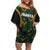 Jamaica Reggae Boyz Custom Off Shoulder Short Dress Ethnic Motifs - Wonder Print Shop
