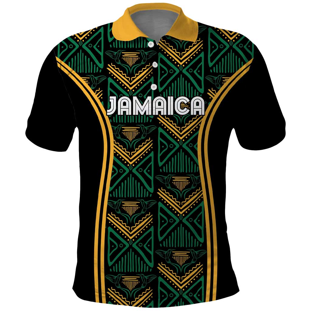 Jamaica Reggae Boyz Custom Polo Shirt Ethnic Motifs - Wonder Print Shop