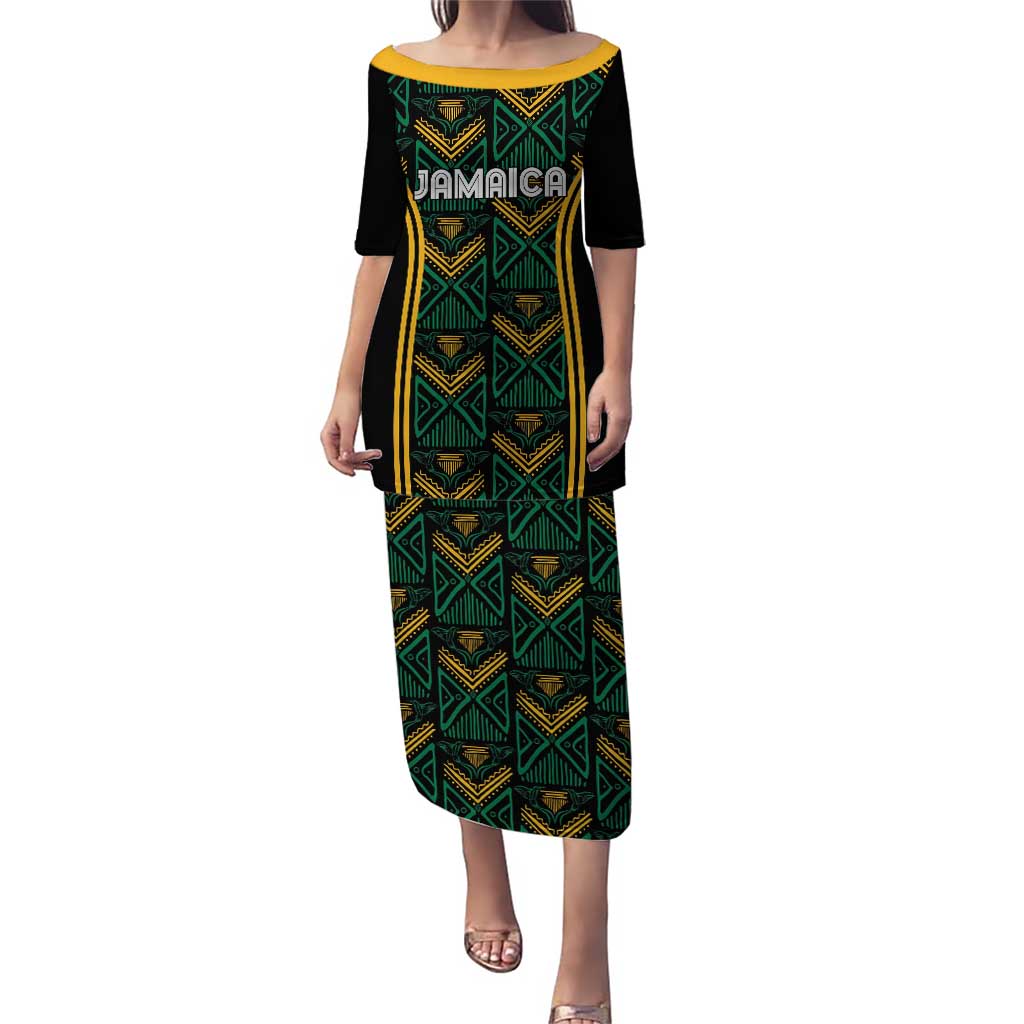Jamaica Reggae Boyz Custom Puletasi Ethnic Motifs - Wonder Print Shop