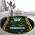Jamaica Reggae Boyz Custom Round Carpet Ethnic Motifs