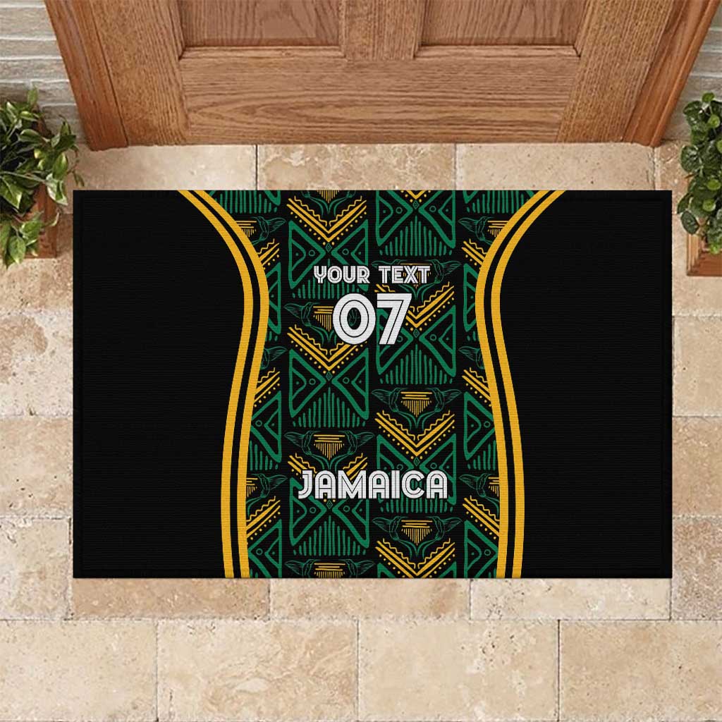 Jamaica Reggae Boyz Custom Rubber Doormat Ethnic Motifs - Wonder Print Shop