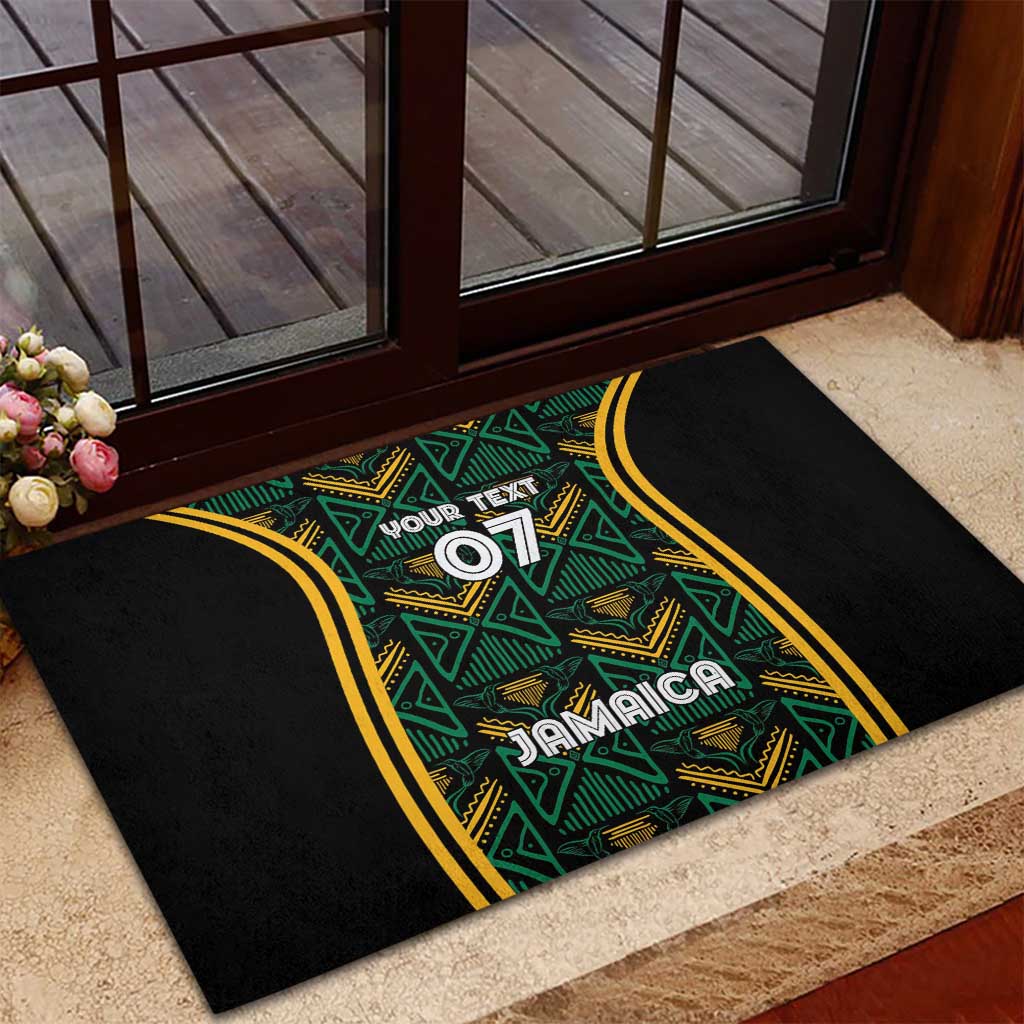 Jamaica Reggae Boyz Custom Rubber Doormat Ethnic Motifs - Wonder Print Shop