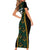 Jamaica Reggae Boyz Custom Short Sleeve Bodycon Dress Ethnic Motifs - Wonder Print Shop