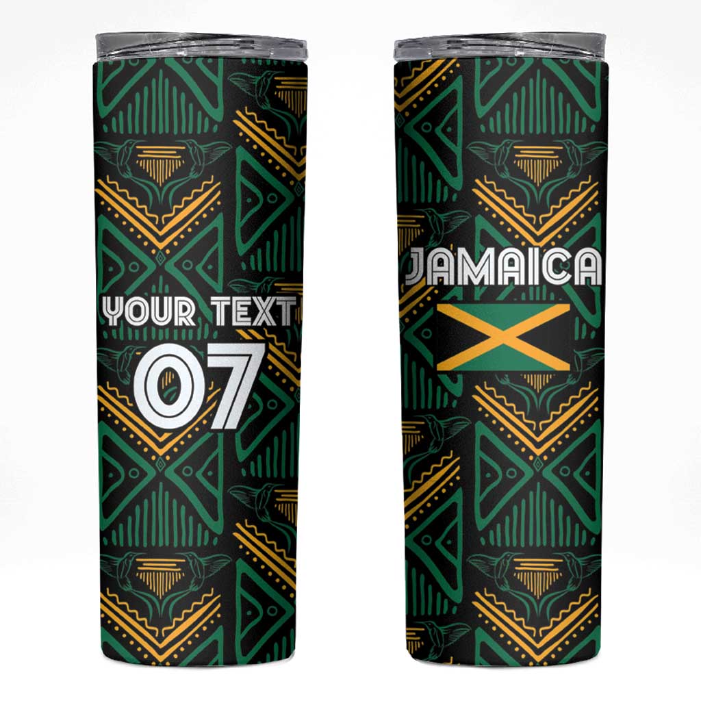 Jamaica Reggae Boyz Custom Skinny Tumbler Ethnic Motifs - Wonder Print Shop