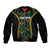 Jamaica Reggae Boyz Custom Sleeve Zip Bomber Jacket Ethnic Motifs - Wonder Print Shop