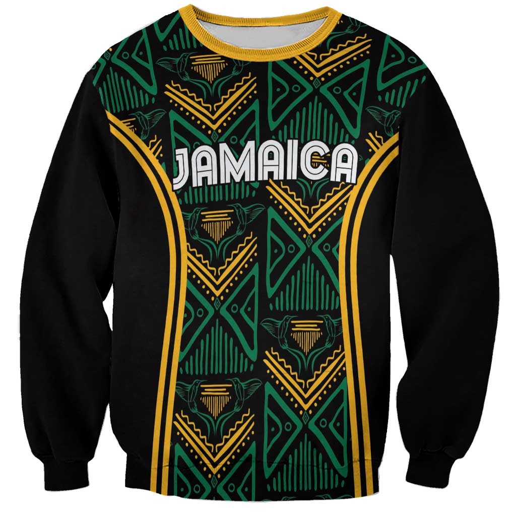 Jamaica Reggae Boyz Custom Sweatshirt Ethnic Motifs - Wonder Print Shop