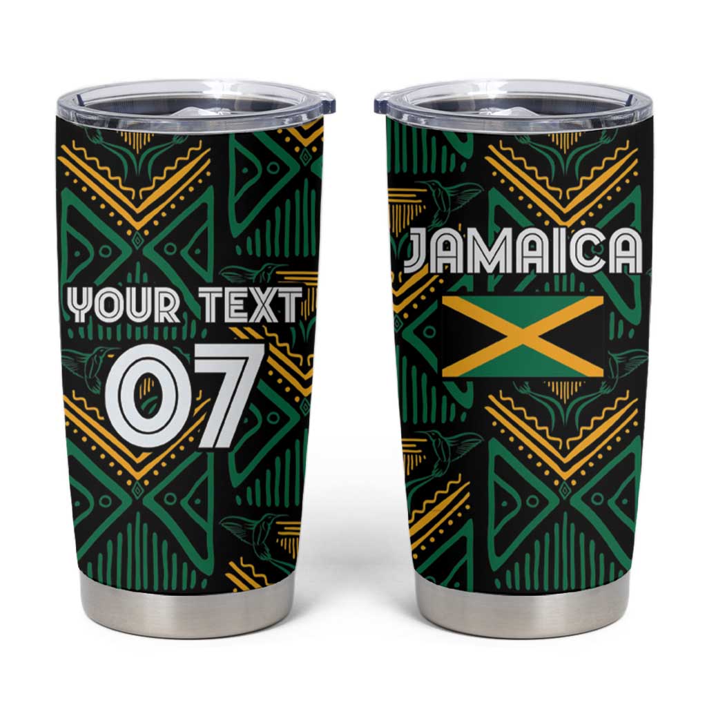 Jamaica Reggae Boyz Custom Tumbler Cup Ethnic Motifs - Wonder Print Shop