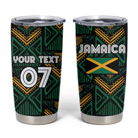 Jamaica Reggae Boyz Custom Tumbler Cup Ethnic Motifs - Wonder Print Shop
