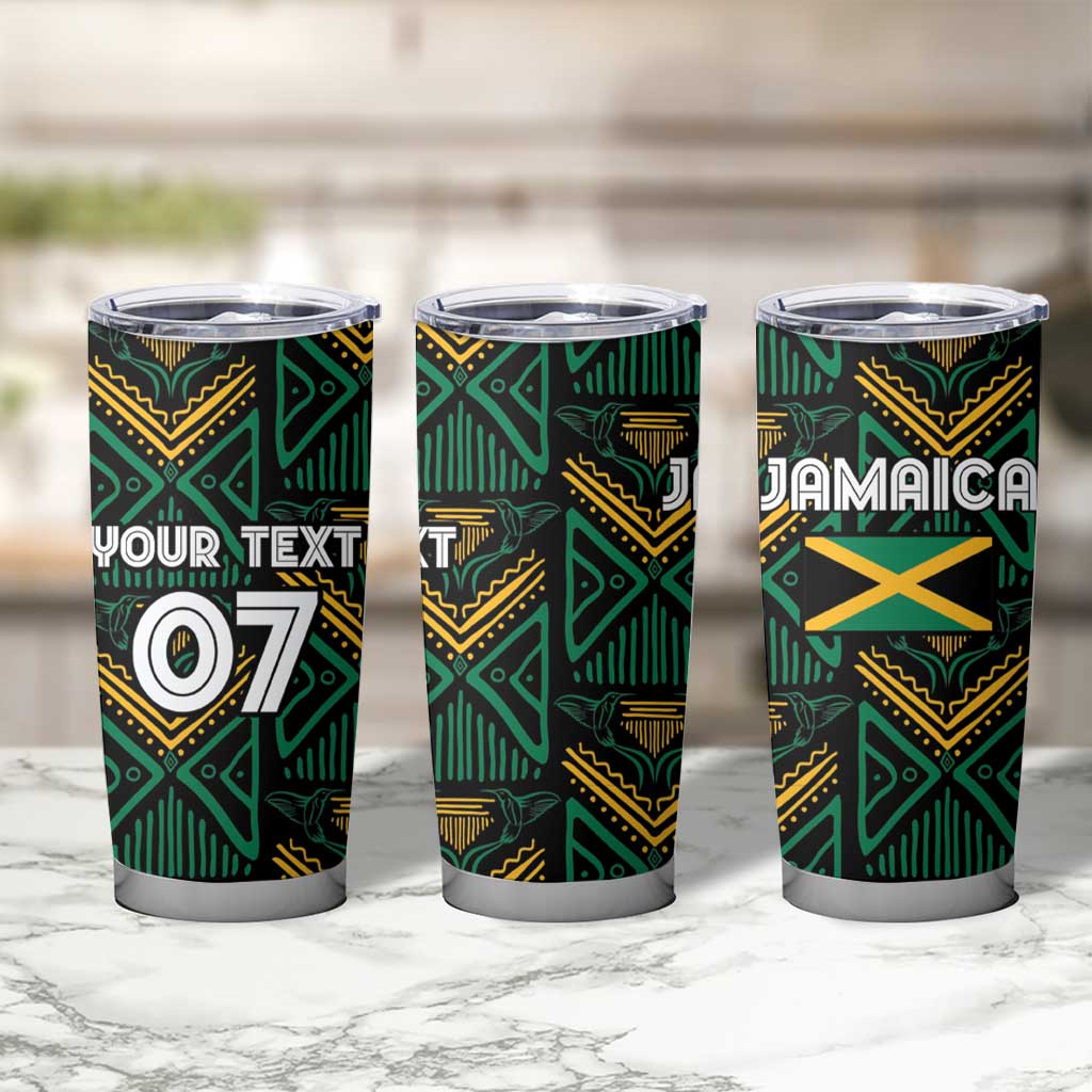Jamaica Reggae Boyz Custom Tumbler Cup Ethnic Motifs - Wonder Print Shop