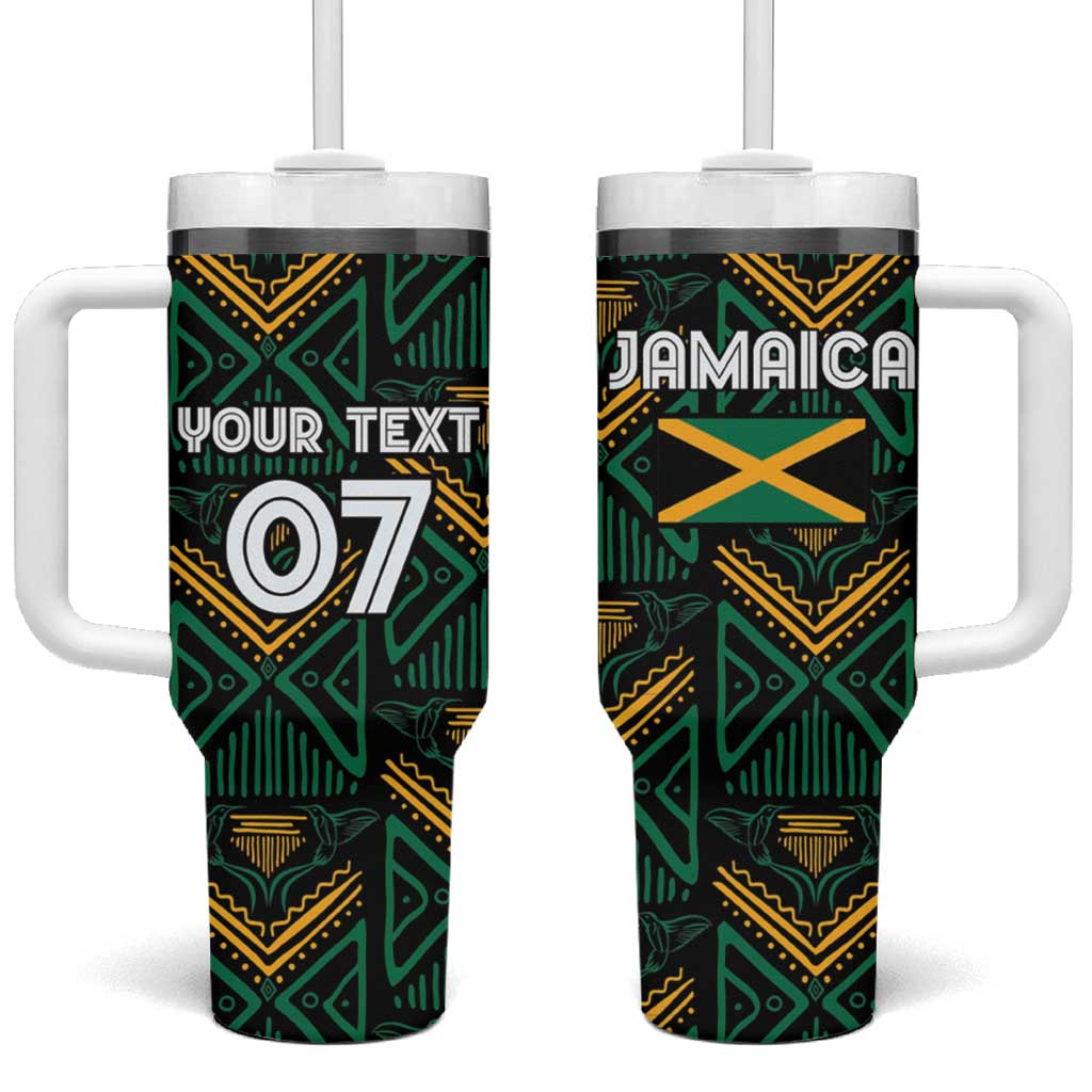 Jamaica Reggae Boyz Custom Tumbler With Handle Ethnic Motifs - Wonder Print Shop