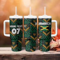 Jamaica Reggae Boyz Custom Tumbler With Handle Ethnic Motifs - Wonder Print Shop