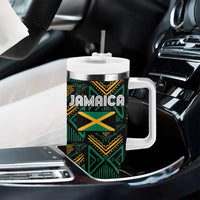 Jamaica Reggae Boyz Custom Tumbler With Handle Ethnic Motifs - Wonder Print Shop