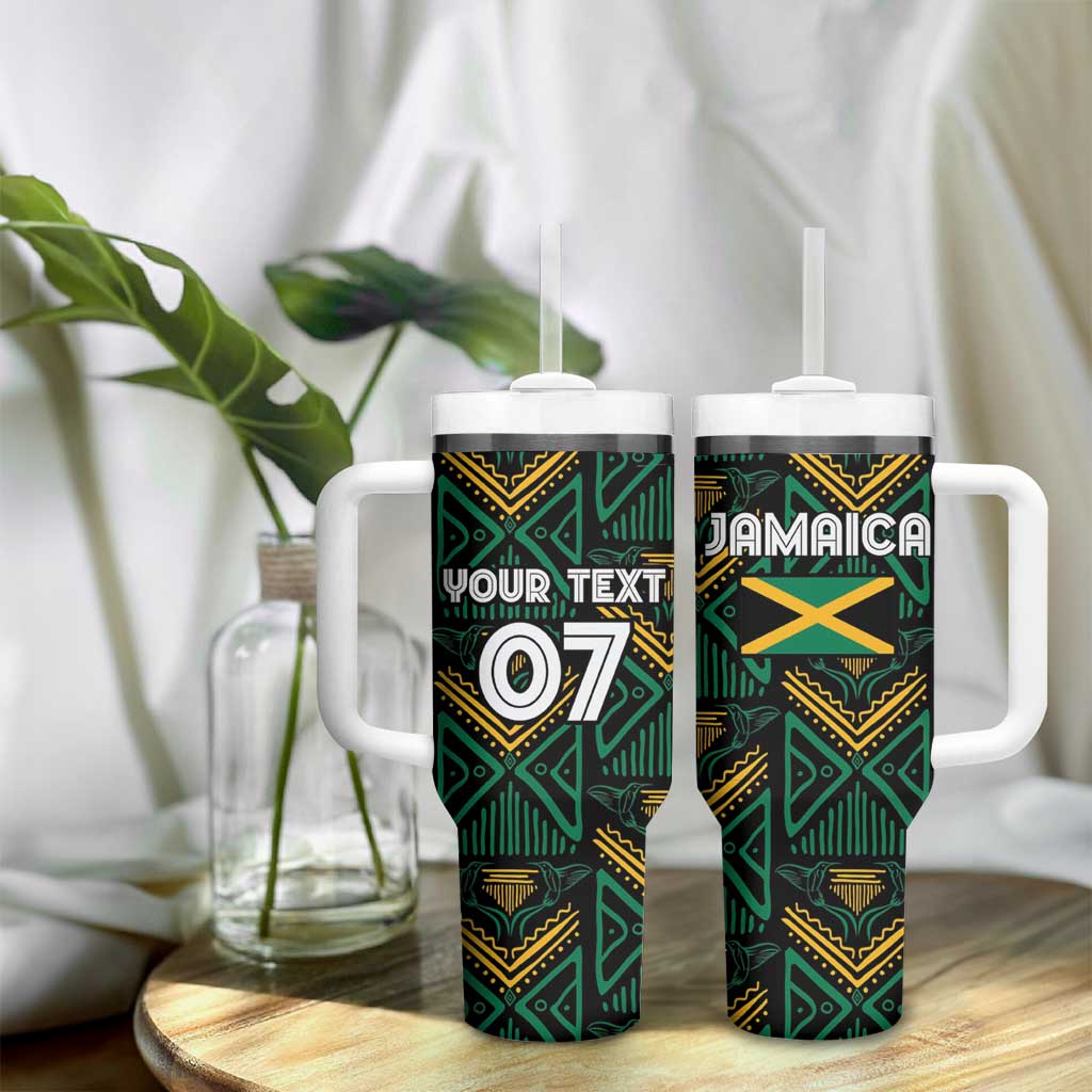 Jamaica Reggae Boyz Custom Tumbler With Handle Ethnic Motifs - Wonder Print Shop