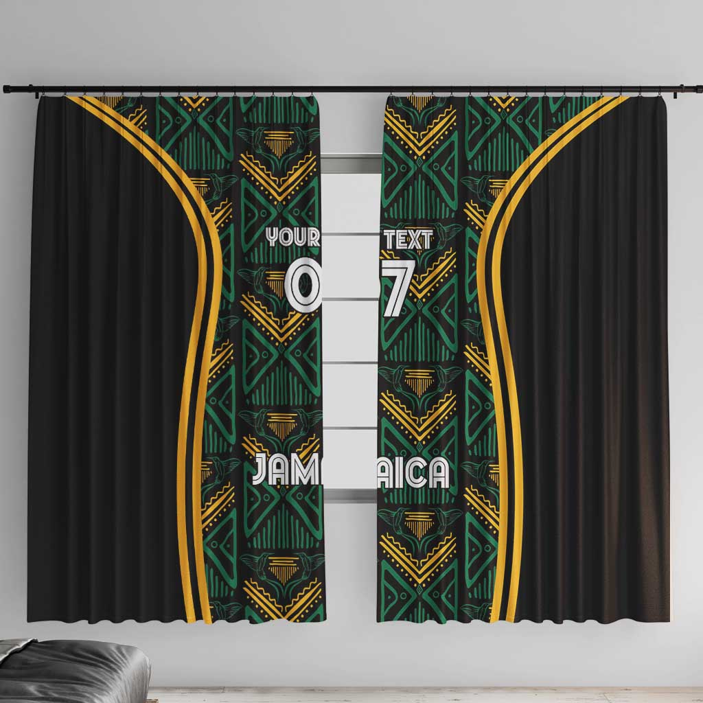 Jamaica Reggae Boyz Custom Window Curtain Ethnic Motifs - Wonder Print Shop