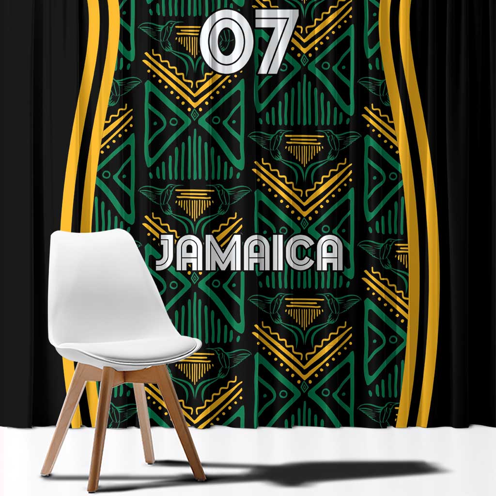 Jamaica Reggae Boyz Custom Window Curtain Ethnic Motifs - Wonder Print Shop