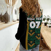 Jamaica Reggae Boyz Custom Women Casual Shirt Ethnic Motifs - Wonder Print Shop