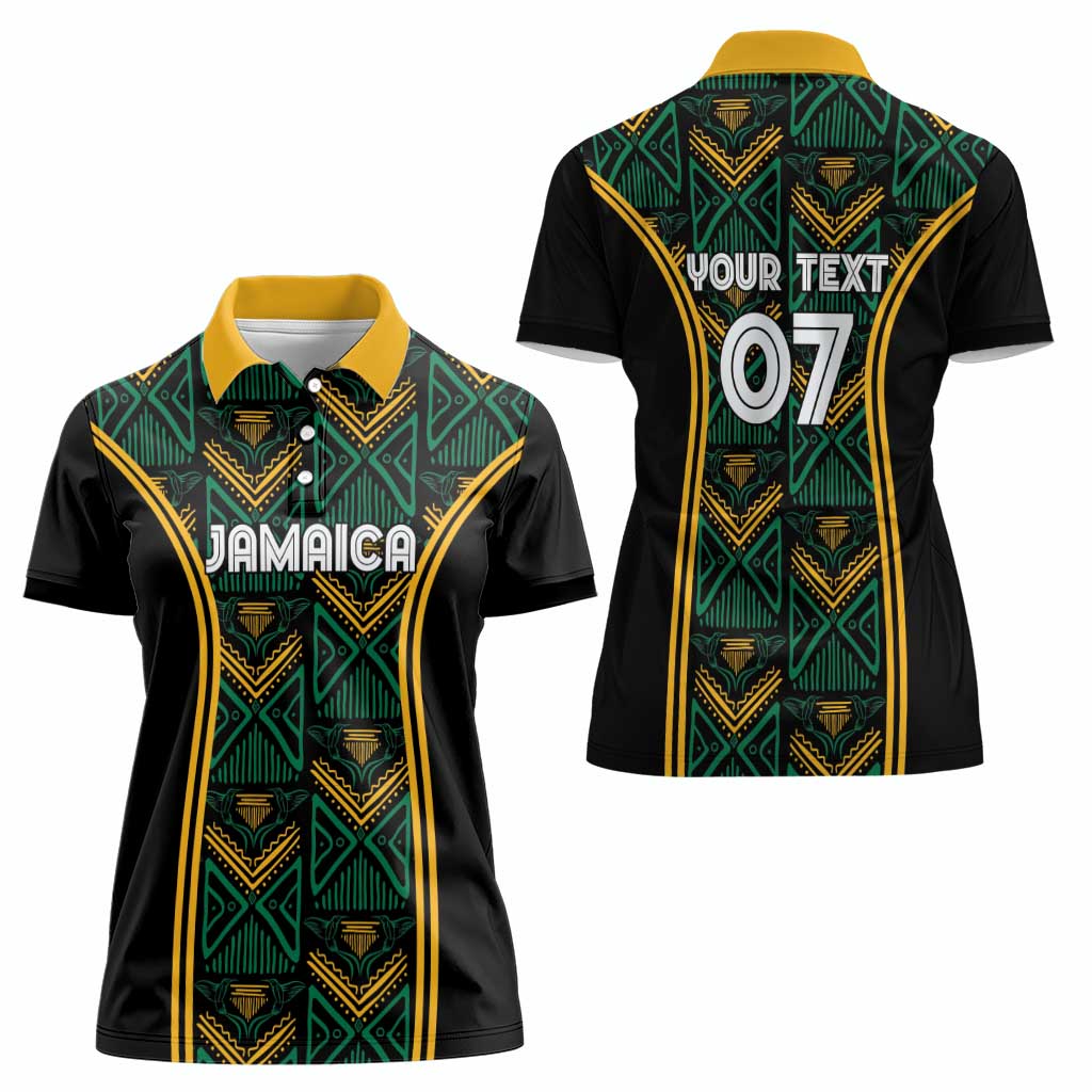 Jamaica Reggae Boyz Custom Women Polo Shirt Ethnic Motifs - Wonder Print Shop