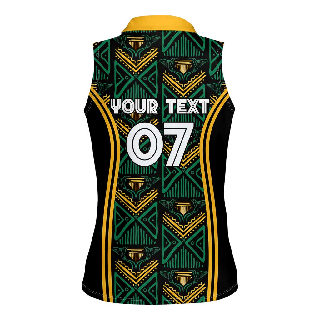 Jamaica Reggae Boyz Custom Women Sleeveless Polo Shirt Ethnic Motifs - Wonder Print Shop