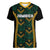 Jamaica Reggae Boyz Custom Women V-Neck T-Shirt Ethnic Motifs - Wonder Print Shop