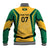 Jamaica Custom Baseball Jacket Ethnic Motifs - Gold Accents LT7 - Wonder Print Shop