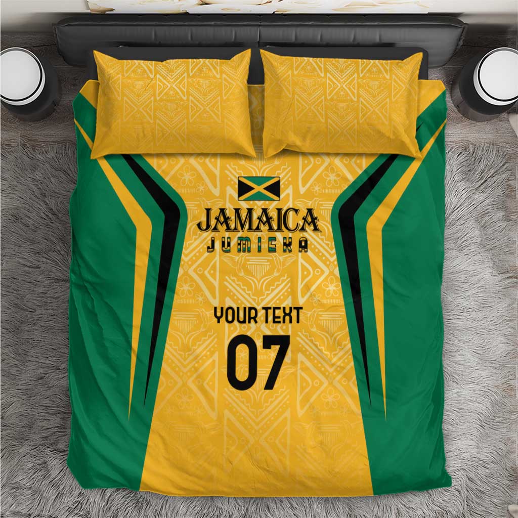 Jamaica Custom Bedding Set Ethnic Motifs - Gold Accents LT7 - Wonder Print Shop