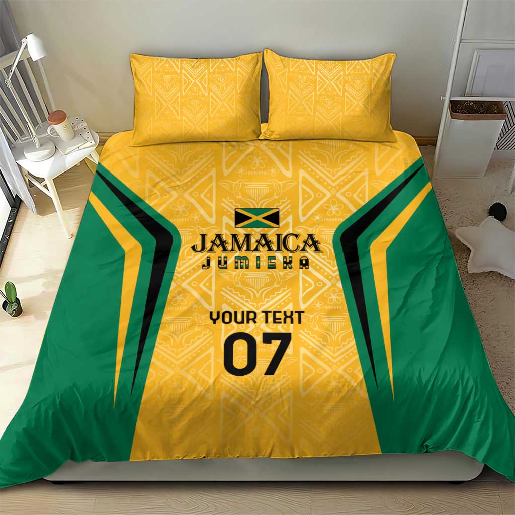 Jamaica Custom Bedding Set Ethnic Motifs - Gold Accents LT7 - Wonder Print Shop
