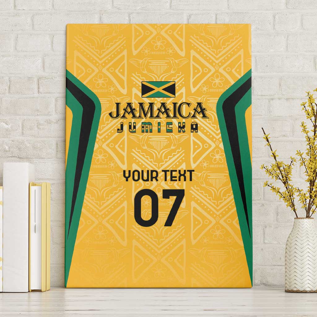 Jamaica Custom Canvas Wall Art Ethnic Motifs - Gold Accents LT7 - Wonder Print Shop