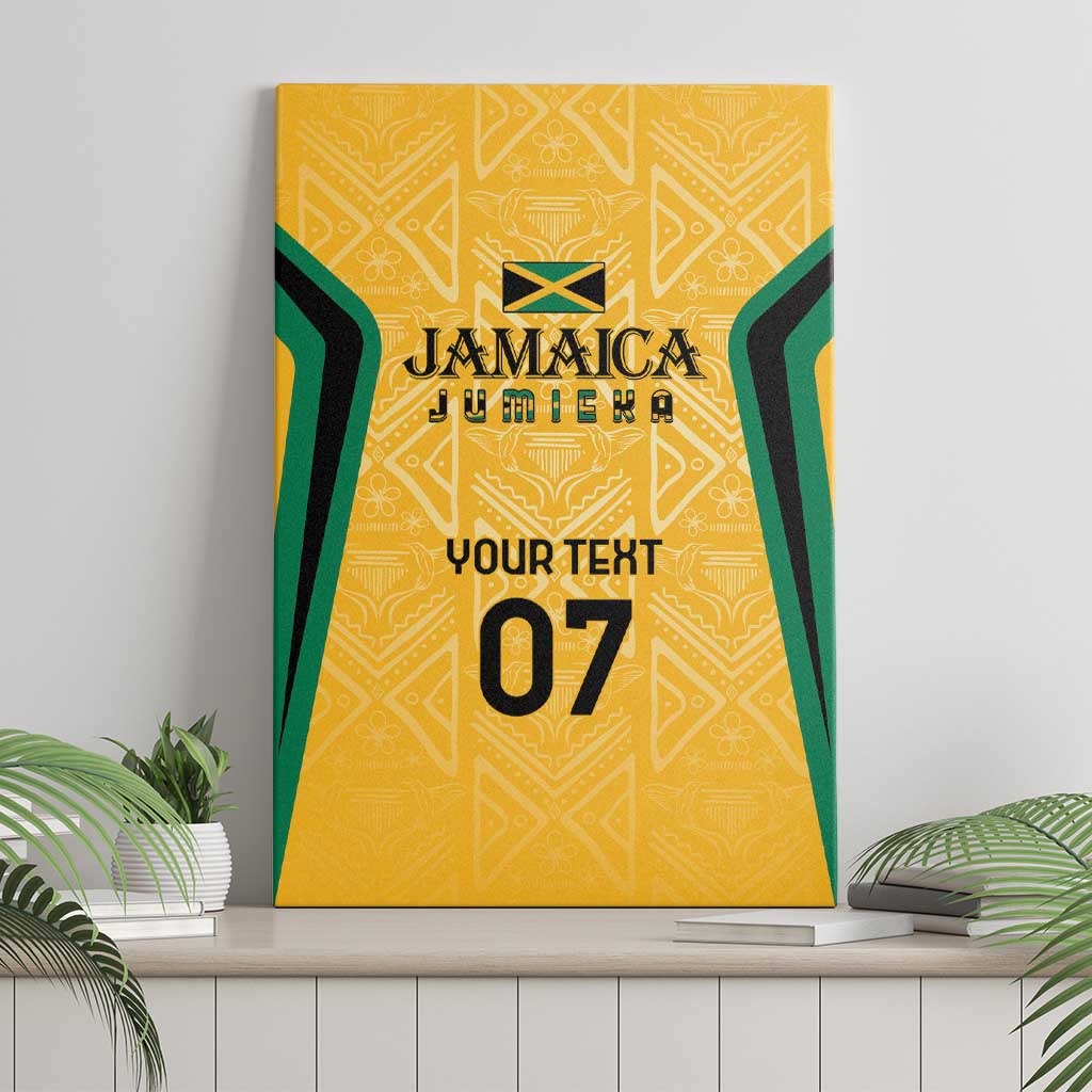 Jamaica Custom Canvas Wall Art Ethnic Motifs - Gold Accents LT7 - Wonder Print Shop