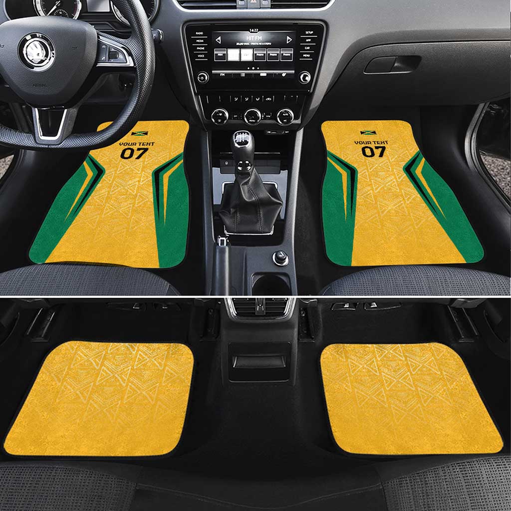 Jamaica Custom Car Mats Ethnic Motifs - Gold Accents LT7 - Wonder Print Shop