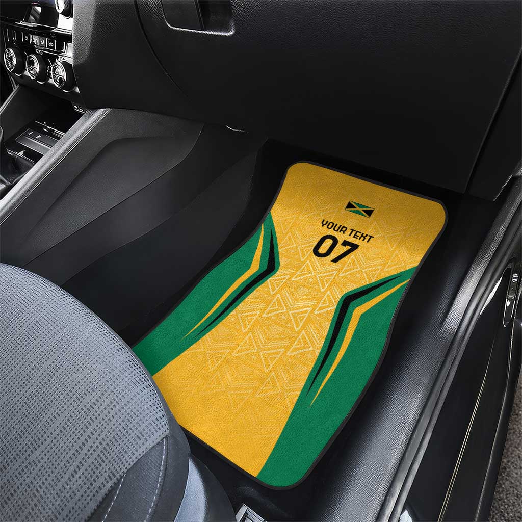 Jamaica Custom Car Mats Ethnic Motifs - Gold Accents LT7 - Wonder Print Shop