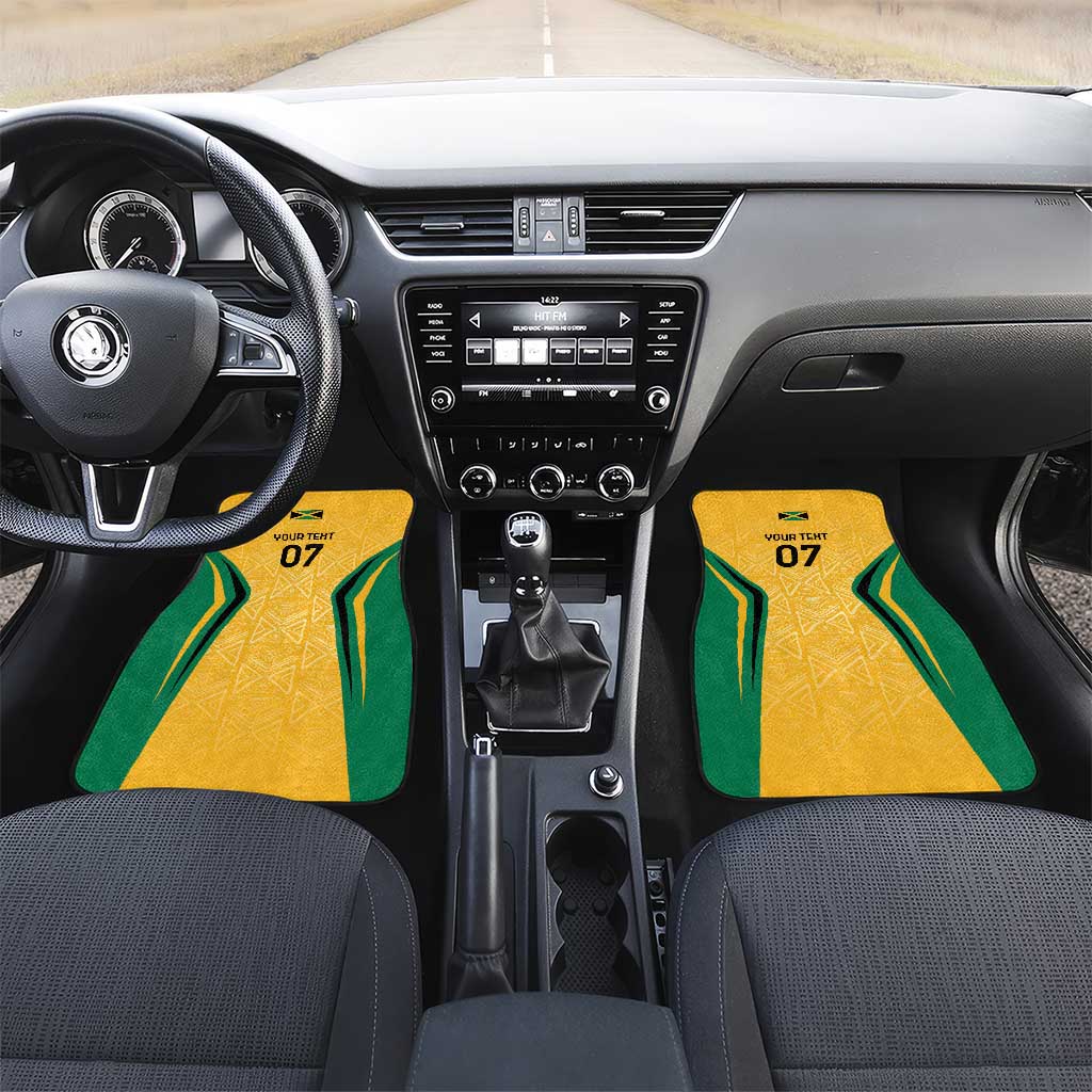Jamaica Custom Car Mats Ethnic Motifs - Gold Accents LT7 - Wonder Print Shop