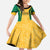 Jamaica Custom Family Matching Mermaid Dress and Hawaiian Shirt Ethnic Motifs - Gold Accents LT7 - Wonder Print Shop