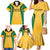 Jamaica Custom Family Matching Mermaid Dress and Hawaiian Shirt Ethnic Motifs - Gold Accents LT7 - Wonder Print Shop
