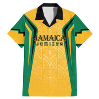 Jamaica Custom Family Matching Mermaid Dress and Hawaiian Shirt Ethnic Motifs - Gold Accents LT7 - Wonder Print Shop