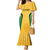 Jamaica Custom Family Matching Mermaid Dress and Hawaiian Shirt Ethnic Motifs - Gold Accents LT7 - Wonder Print Shop